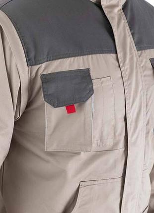 Куртка рабочая 2 в 1, 100% хлопок, плотность 180 г/м², xl intertool sp-3034 7