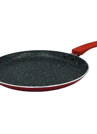 Сковорідка con brio св2424кр, 24см, млинці, eco granite, індукція червона