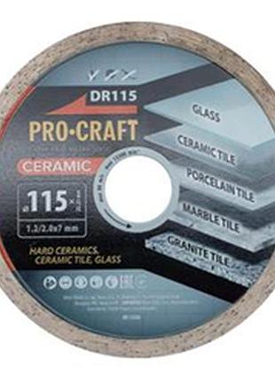 Алмазний ріжучий диск procraft ceramic dr115 universal