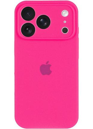 Чехол silicone case full camera protective (aa) для apple iphone 17 pro (6.3") розовый / barbie pink 2