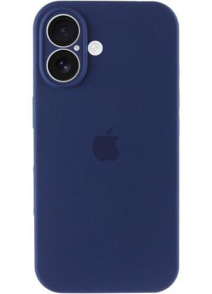 Чехол silicone case full camera protective (aa) для apple iphone 17 (6.3") синий / deep navy 2