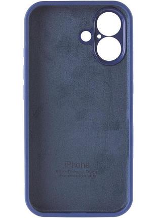 Чехол silicone case full camera protective (aa) для apple iphone 17 (6.3") синий / deep navy 3