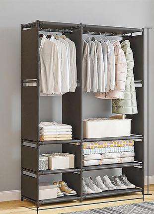 Шкаф стеллаж на 2 секции multi functional coat rack yh7702-2 170x95x36см