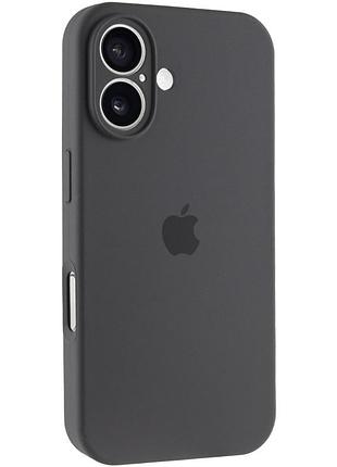 Чехол silicone case full camera protective (aa) для apple iphone 17 (6.3") серый / dark gray