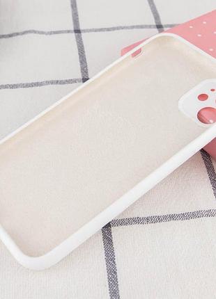 Чехол silicone case full camera protective (aa) no logo для apple iphone 12 (6.1") белый / white 2