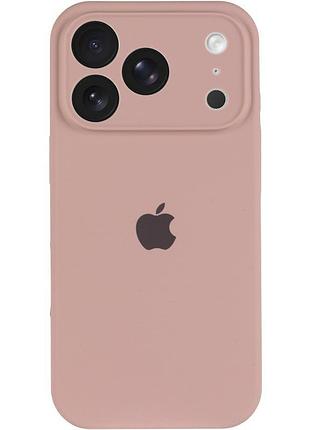 Чехол silicone case full camera protective (aa) для apple iphone 17 pro (6.3") розовый / pink sand 2