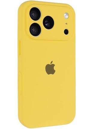 Чохол silicone case full camera protective (aa) для apple iphone 17 pro max (6.9") жовтий / yellow