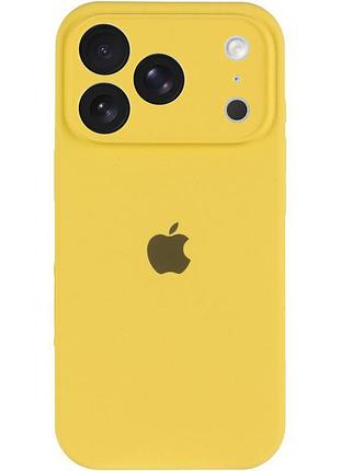 Чохол silicone case full camera protective (aa) для apple iphone 17 pro max (6.9") жовтий / yellow 2