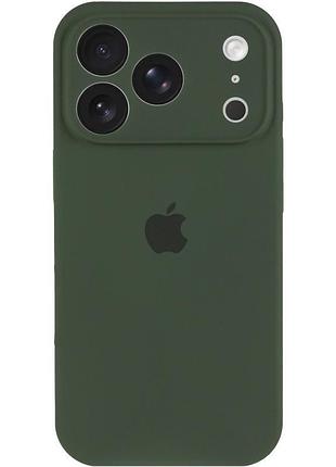 Чехол silicone case full camera protective (aa) для apple iphone 17 pro (6.3") зеленый / cyprus green 2