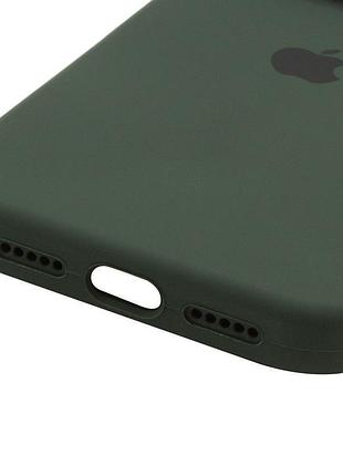 Чехол silicone case full camera protective (aa) для apple iphone 17 pro (6.3") зеленый / cyprus green 5