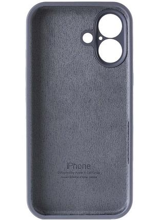 Чехол silicone case full camera protective (aa) для apple iphone 17 (6.3") серый / lavender gray 3