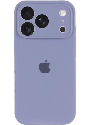 Чехол silicone case full camera protective (aa) для apple iphone 17 pro (6.3") серый / lavender gray 2