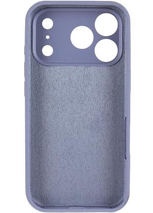 Чехол silicone case full camera protective (aa) для apple iphone 17 pro (6.3") серый / lavender gray 3
