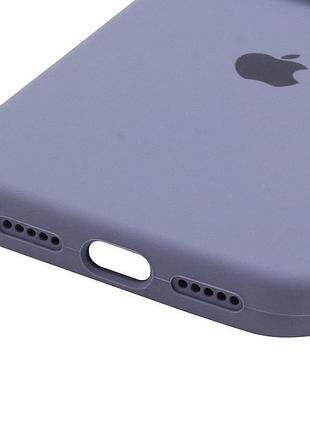 Чехол silicone case full camera protective (aa) для apple iphone 17 pro (6.3") серый / lavender gray 5