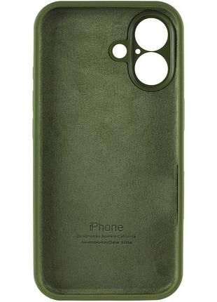 Чехол silicone case full camera protective (aa) для apple iphone 17 (6.3") зеленый / dark olive 3