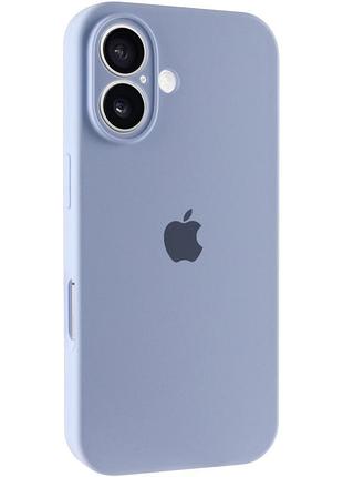 Чехол silicone case full camera protective (aa) для apple iphone 17 (6.3") голубой / lilac blue