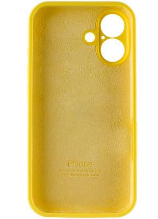 Чехол silicone case full camera protective (aa) для apple iphone 17 (6.3") желтый / yellow 3
