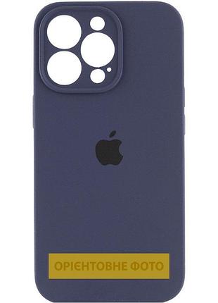 Чехол silicone case full camera protective (aa) для apple iphone 17 pro (6.3") темно-синий / midnight blue