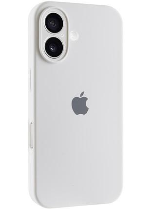 Чехол silicone case full camera protective (aa) для apple iphone 17 (6.3") белый / white