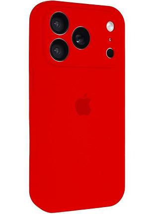 Чехол silicone case full camera protective (aa) для apple iphone 17 pro (6.3") красный / red