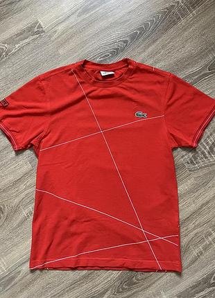 Футболка lacoste red t-shirt vintage crocodile