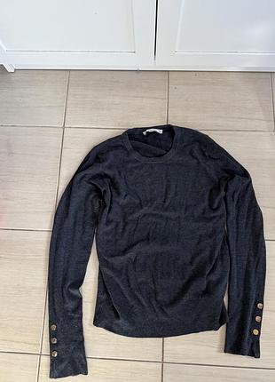 Кофта сіра zara knit, розмір м, приємна до тіла, майже нова