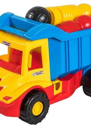 Вантажівка 4*2*26см multi truck з кеглями арт.39220 жовтий тм tigres