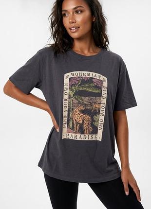 Темно-серая футболка costes rebel "bohemian paradise", 100% органический хлопок, р. xxl