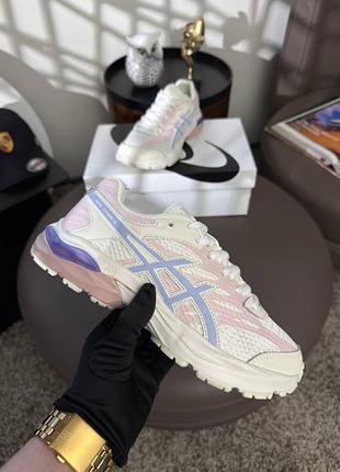 Женские кроссовки asics gel-flux 4 white pink violet