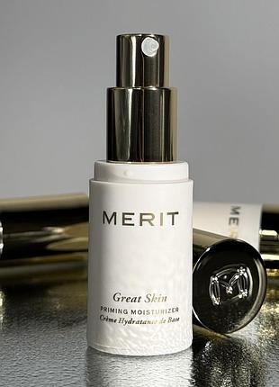Зволожуюча база під макіяж merit great skin priming moisturizer 15 ml travel size