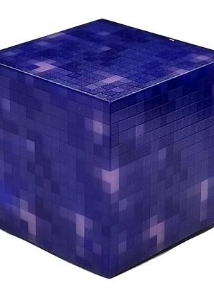 Ночник майнкрафт аметистовый блок minecraft led куб со звуком 11 см usb