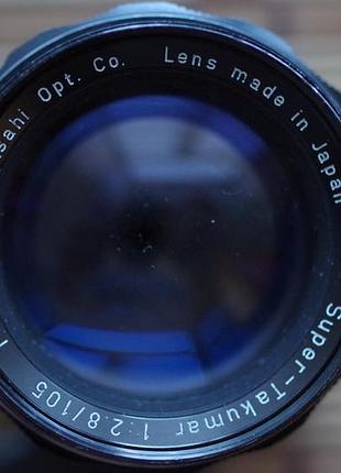 Объектив super takumar 1:2.8 / 105 mm asahi резьба m42