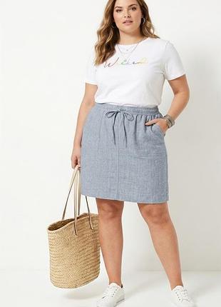 Нова льняна спідниця. батал. marks and spencer. англія
