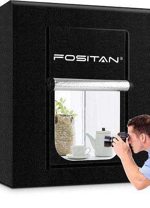 Fositan m80 - фотобокс 80x80x80 см с 2 лампами с регулируемой яркостью, с 4 фонами (белый, черный, оранжевый, красный), чехол