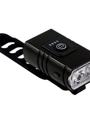 Велофонарь bike lights 2led ipx4 waterproof 6 modes черный