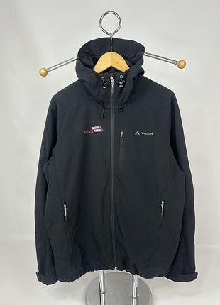 Vaude софтшел куртка чорна windproof 100 з капюшоном outdoor trekking xl