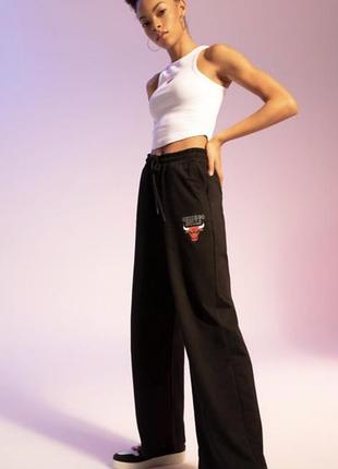 Штани спортивні широкі  nba chicago bulls, defactofit р.  xl