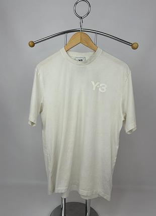 Y-3 yohji yamamoto футболка молочна мінімалізм логотип оригінал m