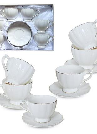 Сервіз чайний 12пр. "лауретта" ( чашка 240мл, блюдце 14см)