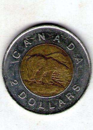 Канада ø королева елизавета ii 2 долларов, 2007 год биметалл, 7.3g, ø 28mm no368