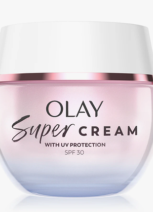 Olay super cream spf 30 легкий зволожуючий крем для обличчя, 50 мл