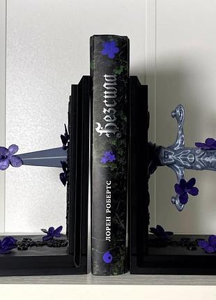 Декор для книжкової полиці finding підпорки для книг по потивам «безсилої» лорен робертс 2 штуки чорний сірий 18 х 10,7 х 10,7 см