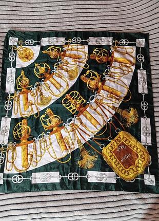 Хустка гермес, hermes, cliquetis, гарний стан, шаблі,збруя,геральдика, поліестер