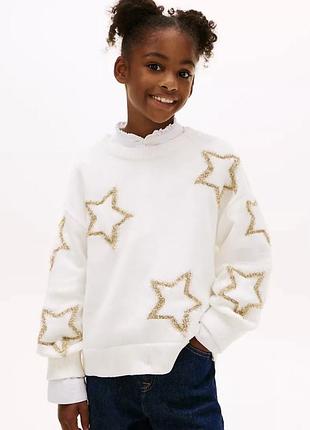 Светр tommy hilfiger,  зірками. kids' intarsia shimmer star