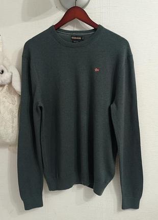 Светр, преміум бренд napapijri 100% merino wool (nativa).