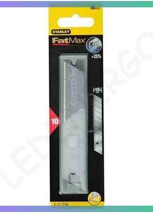 Лезвия сменные отломные сегменты stanley fatmax 18 мм 10 шт для канцелярского ножа ножевые лезвия