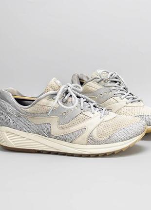 Крутые замшевые кроссовки с рефлективом saucony grid 8000