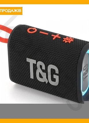 Портативная bluetooth колонка с подсветкой 5w радио для музыки и отдыха беспроводная колонка черная