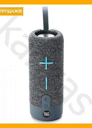 Портативная bluetooth колонка tg619c с fm-радио и usb серый беспроводной динамик для музыки и звука