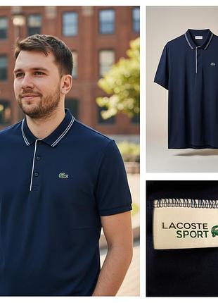 Lacoste sport, чоловіче спортивне поло синього кольору